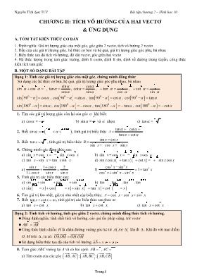 Bài tập chương 2  Hình học 10